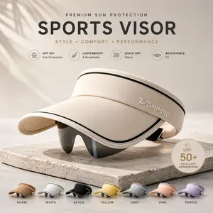 UV Protection Sun Visor Hat - Protective, Smart Outdoor, Solar Protection, Sun Defender, Ventilation Cap Styles - with Removable Sunglasses, Breathable Adjustable Summer Cap for Golf, Tennis, Outdoor Activities (Multiple Colors), Protective Hats, Smart Ou