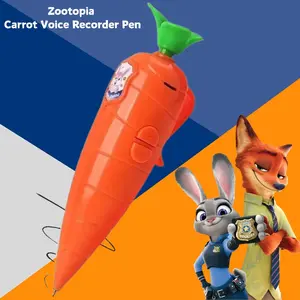 -Judy & Nick Carrot Voice Recorder Electronic Sound Toy Can Write Graffiti Ballpoint Pen Novelty Voice Recorder Pen Gift