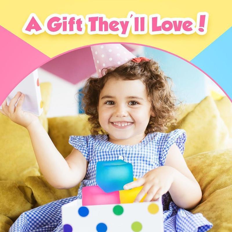 Player Stress Relief Fidget Cube, Gel-Filled Sensory Squishy Toy for Kids and Adults, Anxiety Relief for Home and Classroom boom Cute Gift decompression fidget