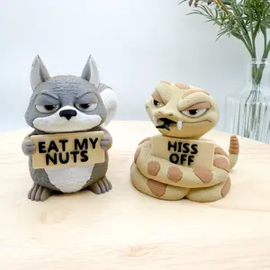 Animals with Attitude - Collectible 3D Printed Figurine