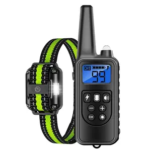 Black Heaflex 4-in-1 Dog Training Collar – Electric Shock,Vibration,Buzzer & LED Light – 4200ft Range,IPX7 Waterproof,Low Voltage – Anti-Bark,Anti-Bite – Safety Lock – Professional Trainer Choice