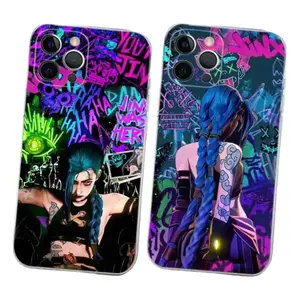 Graffiti Arcane Jinxs Phone Cases For iPhone 17 Promax Pro Air 16 Plus 15 14 13 12 11 Transparent Shockproof Protective Cover Gift For Birthday Christmas Halloween