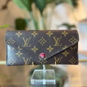 Pre-owned Louis Vuitton Coated Canvas Bag Accessories Josephine Brown Monogram Canvas Wallet