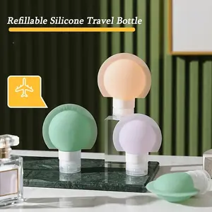 3 travel silicone Refillable split bottle shampoo, cosmetics, shower gel, travel skincare products, portable makeup remover oil