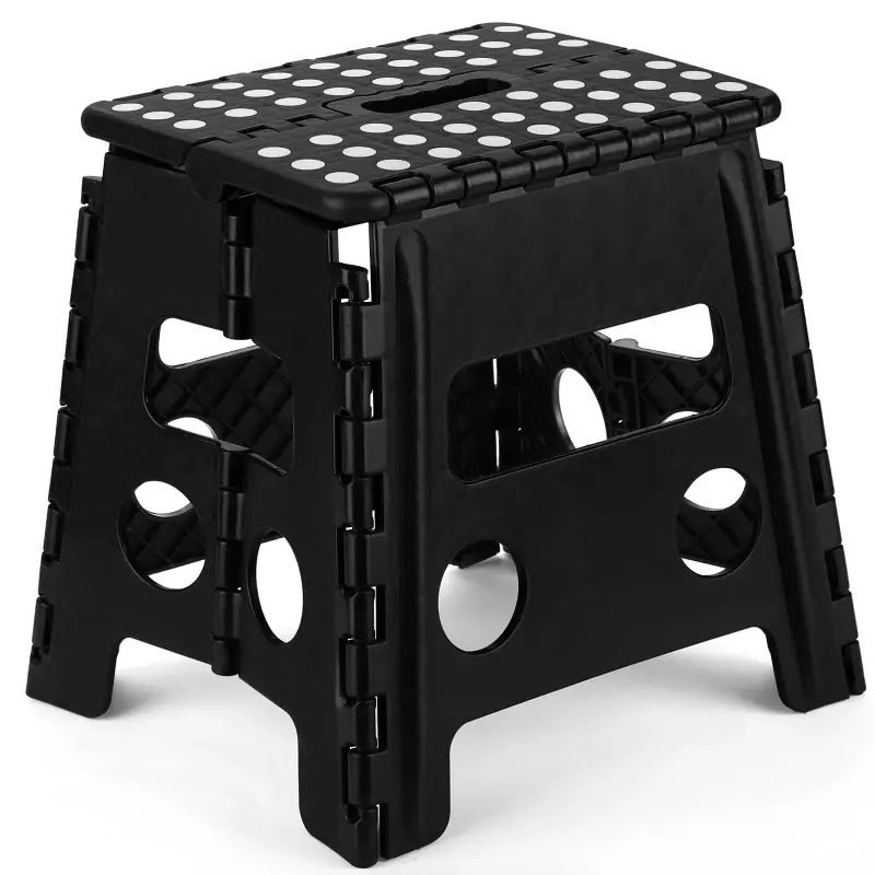 Portable Non-Slip Folding Step Stool with Handle - Lightweight Compact Ladder for Outdoor, Travel, Camping, Picnic and Daily Use, Plastic Portable Footstool, Foldable Stool
