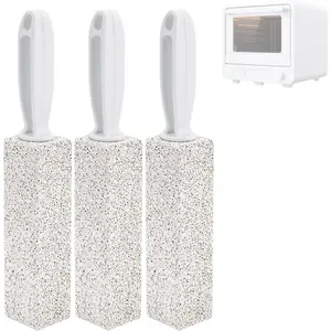 3 Pack Pumice Stone for Cleaning Oven, Heavy-Duty Pumice Scouring Stick with Handle, Stong Stick Cleaner for Burnt-  and Grates, Ideal for Kitchen, Oven and Stove Cleaning