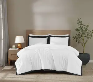Brooklyn Loom Cotton Hotel Border King Comforter Set