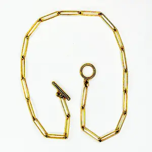 Toggle Link Rectangular Chain Necklace