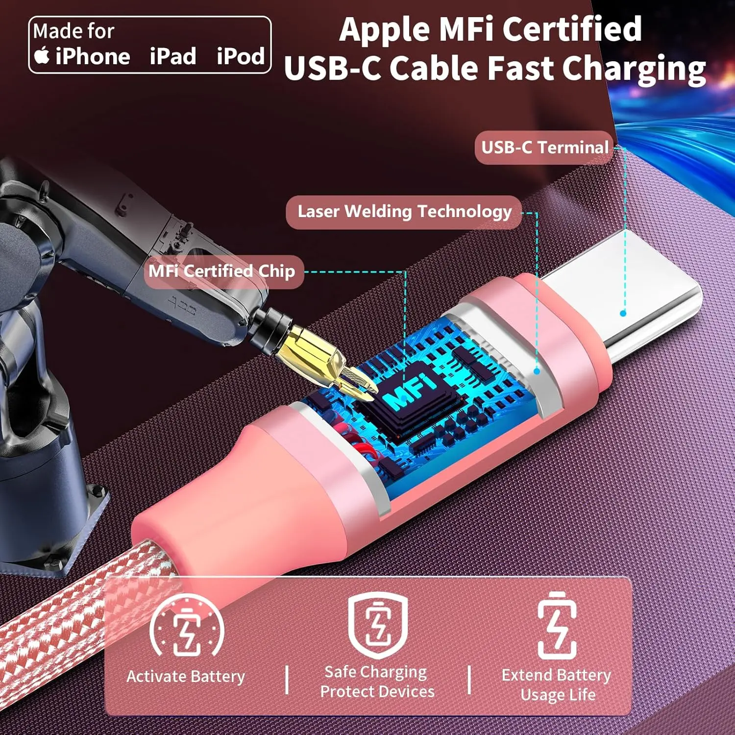 apple carplay cigarette lighter adapter 12V Power Cord Compatible with Android auto Screen, Cord Cable for car car Play Screen(9.8FT) : Electronics inch cords for convenient reach and includes a fused plug to protect your 12 Apple MFi Certified] iPhone 17