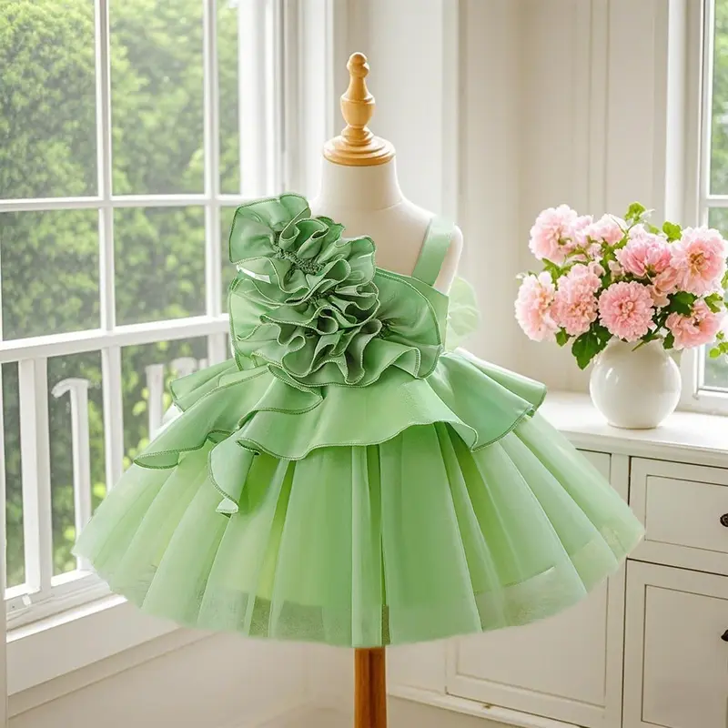 sage green dress birthday Hailey Lace Trim Maxi Dress in Olive main image 1