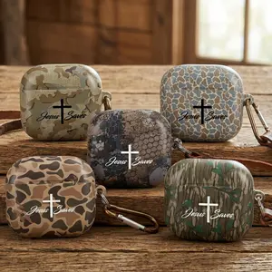 Jesus Saves Camo AirPods Pro Case, Christian Cross Earbuds Cover,Hunting Camouflage AirPods Case,Faith Gift For Airpods Gen 1 2 3 4 & Pro 1, 2, 3 Aestheti1c AirPods Case Cover Protective 2026