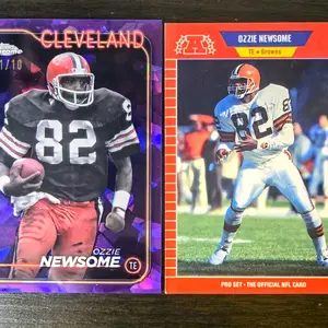 Ozzie Newsome -'24 Topps Chrome Sapphire Purple 01/10 #31 & 1989 Pro Set #451