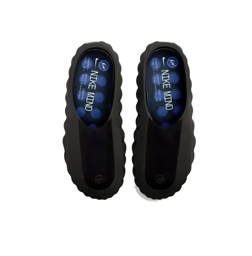 Unisex Slip‑On Closed‑Toe Clog Slippers | Brand New With Original Shoe Box | One‑Piece Soft Molded Material | Solid Black Sculpted Design | Comfort Blue‑Dot Sole For Shower Beach Daily Use
