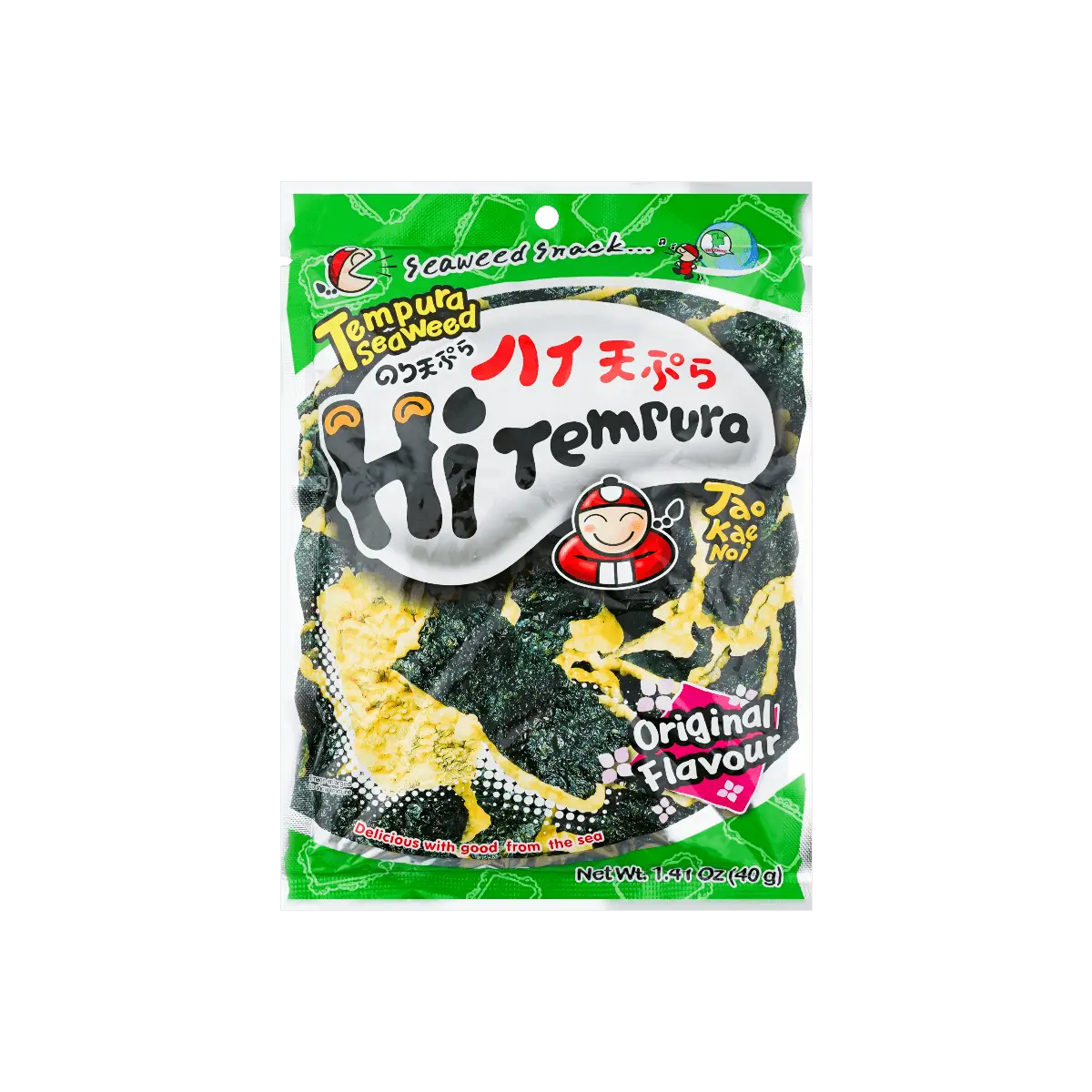 Tao Kae Noi Tempura Seaweed Original Flavor 40g - Crispy Thai Snack, Popular Korean & TikTok Food