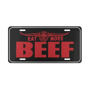 Eat More Beef License Plate, South Carolina Cattlemen Association Tag, Red Meat Grilling Decor, Rancher Aluminum Sign, 12x6
