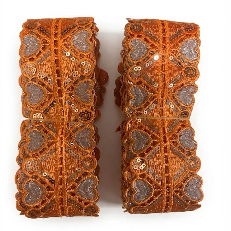 Embroidery Lace Trim - 5yd x 2in Elegant Stylish Piece, Sewing Accessory for Women & Ladies, Textile & Soft Furnishing Embellishment
