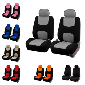 Solid Color Car Seat Covers for 2 Front Seats, Breathable Comfortable Car Seat Protector, Universal Car Seat Covers for Small & Medium Cars, Car Seat Cushions