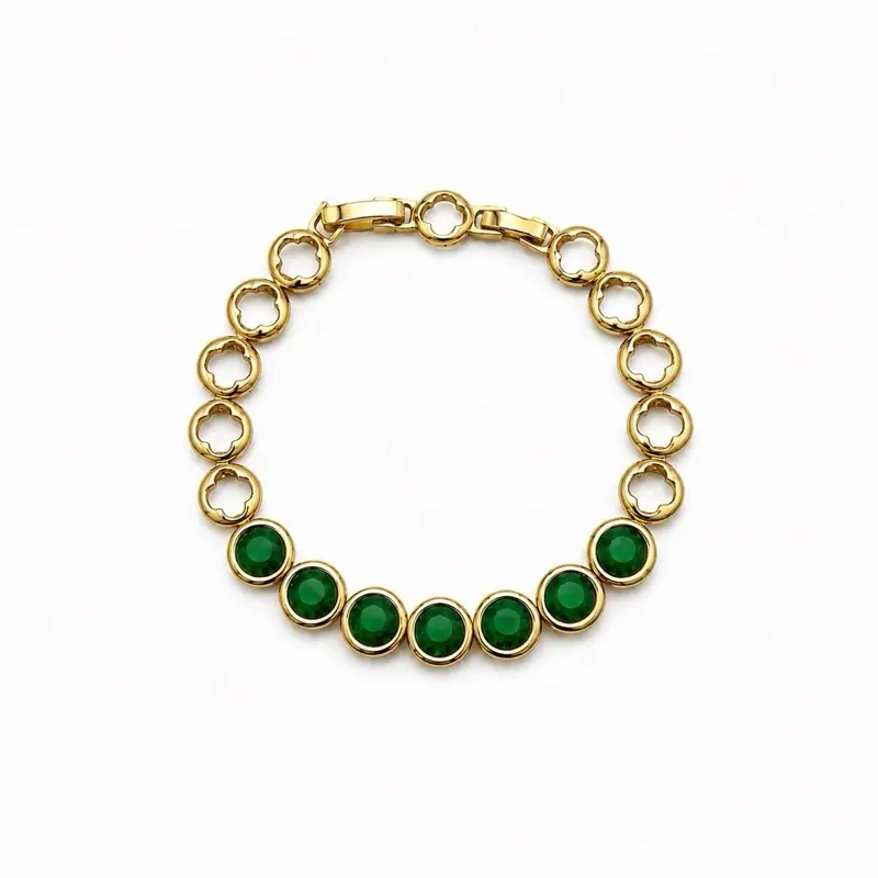 B86 Circle Bracelet- Gold Plated 14k