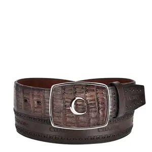 Cuadra Men's Caiman Belt Honey Brown