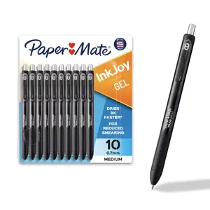 Paper Mate Inkjoy Gel Pens, Medium Point, Black, 10 Count