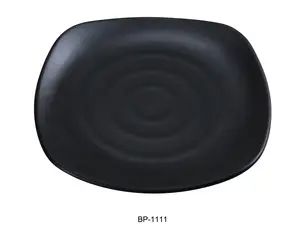 Yanco BP-1111 Black Pearl-1 Square Plate, Black - Pack of 24