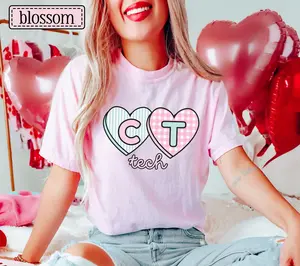 CT Tech Valentine's Day  Shirt • CT Technologist V-day Hearts Work Tshirt • CAT Scan Tech Group Tees • Ct Tech Gift • Rad Tech
