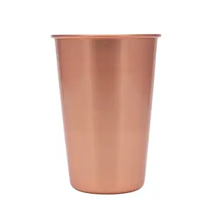 BarConic® Copper-Plated 18oz Tumbler - Classic Aesthetic Drinkware Mug for Cocktails