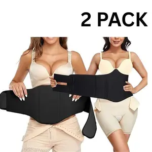 Women's 2-Pack 360° Lipo Foam Ab Board Compression Shapewear - Adjustable, Breathable, Snug-Fit Belly & Waist Recovery Support for Customized Everyday Wear Needs