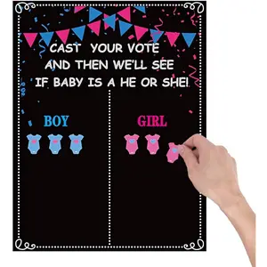 Gender Reveal Decorations - 54 Voting Gender Reveal Games Gender Reveal Ideas Boy or Girl Games Party Supplies for Gender Reveal Voting Use Gender Reveal Decor