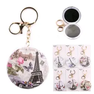 compact mirror keychain