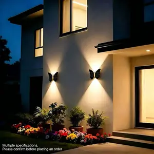 Solar butterfly decorative light, IP65 weatherproof outdoor, automatic lighting, dusk to dawn, indoor and outdoor, energy-saving garden light, suitable for gardens, courtyards, doorways, flower bars
