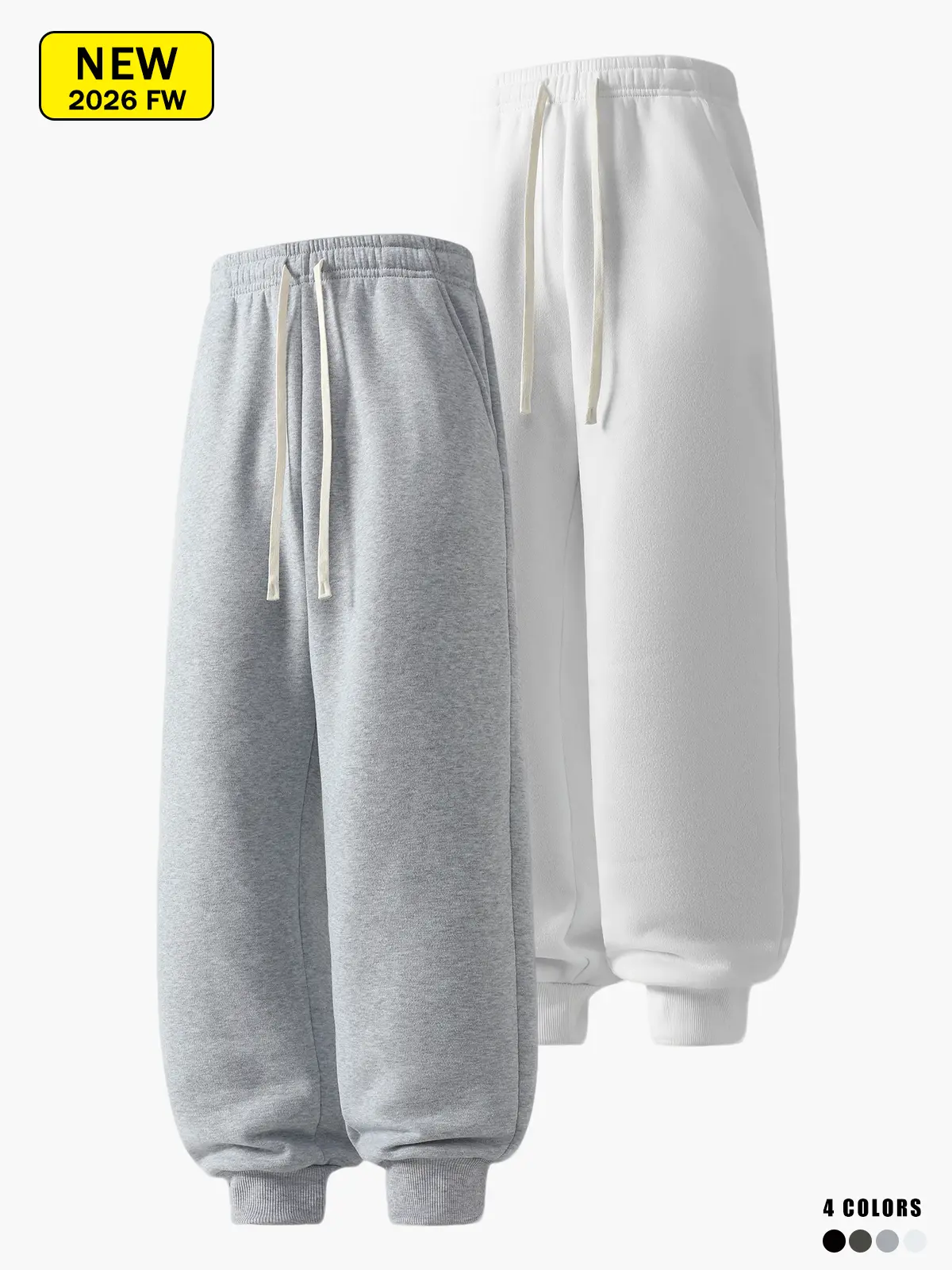 Men’s spring/autumn casual jogger knit sweatpants, loose fit, comfortable and breathable, soft and skin-friendly