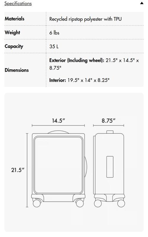 Terra 35L Soft-Sided Carry-On Luggage