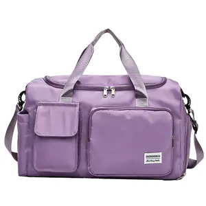 Gym Bags for Women Men with Shoes Compartment,Sports Duffle Bags Personal item travel Duffel Tote Bag Small Carry on Weekender  Workout Dance Bags wet pocket