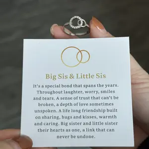 Big Sis & Little Sis Ring Bond Together Promise Forever - Simple Meaningful Design for Sisters' Special Relationship Gift