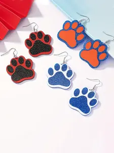 Cute Cartoon Paw Design Dangle Earrings, Fashionable Acrylic Jewelry for Women, Adorable Female Ear Ornaments, Fashion Accessories for Daily Wear
