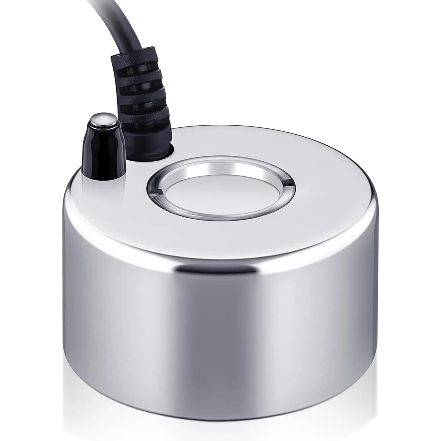 1 Pcs Mist Maker Fogger Small Ultrasonic Fog Machine Fountain Halloween Cauldron Mister Fogger Water Garden Pond Foggers Air Humidifier with 12 LED Light Flashes for Party