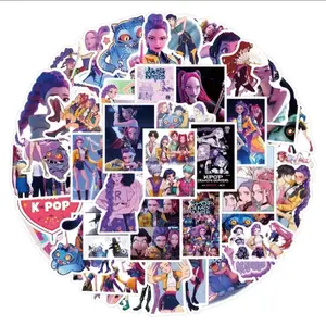 Demon Hunter Anime-Style Stickers – Dark Fantasy Vinyl Decals | Waterproof Cartoon Stickers 50-Pack