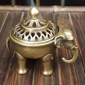 Elephant Design Incense Burner, 1 Count Vintage Metal Incense Holder, Home Decor Supplies for Living Room Bedroom Office, Room Decor, Home Decor, Aroma