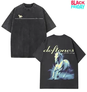 [COLLECTION] Retro Limited Vintage Deftones Tour Shirt, Rock Band WHITE PONY Oversized Heavy Washed Cotton Tee, 90s Grunge Gothic Punk Y2K Rock Merch