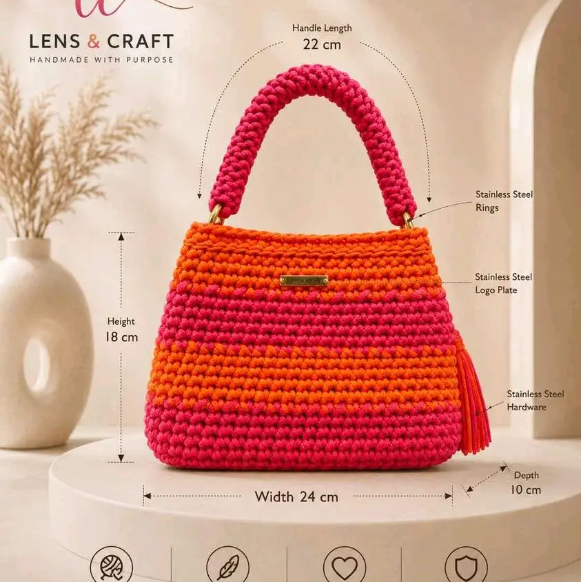 Crochet Handbag Handmade Gift Women