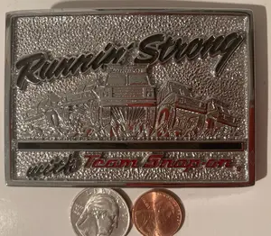 Vintage Metal Belt Buckle, Snap-on Tools, Quality, Mechanics, Pros, Nice Western Design, 3 1/2" x 2 1/2", Quality, Made in USA, Country and Western, Heavy Duty, Fashion, Belts, Shelf Display, Collectible Belt Buckle