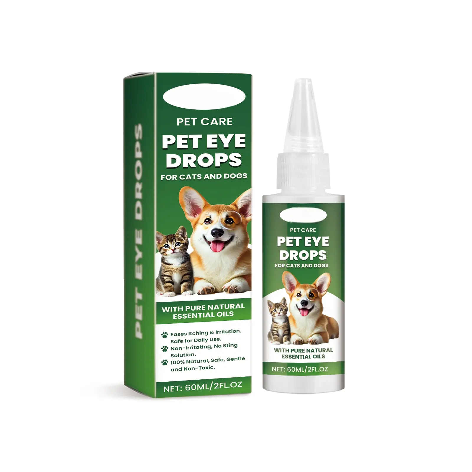 Pet eye drops - For dogs to remove tear stains. Pet eye drops for cats. Eye cleaning products for cats. Cleaner Oil