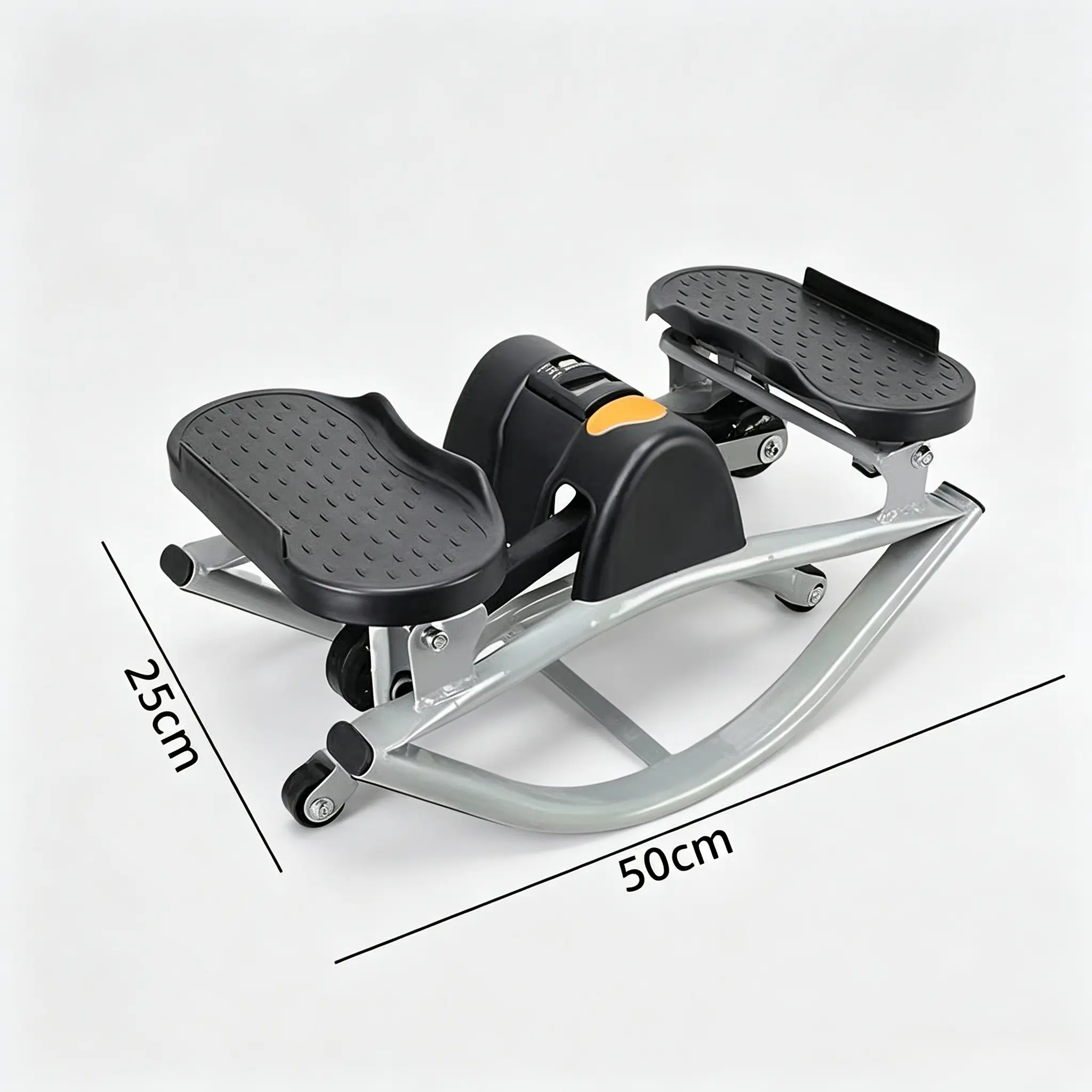 Rocking Mini Stepper with LCD Counter, Hydraulic Silent Exercise Stepper for Home Daily Fitness Workout