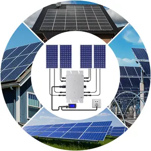 1200W Solar Micro Inverter Grid Tie DC to AC Converter 110V US Plug IP65 Waterproof for Home RV Camping 17-50V Input High Efficiency 91 Percent