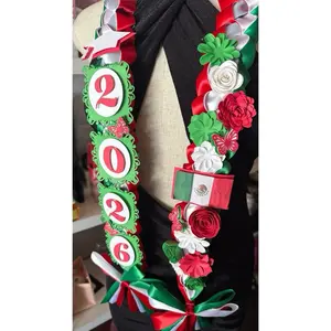 Mexico style 2026 graduation ribbon lei