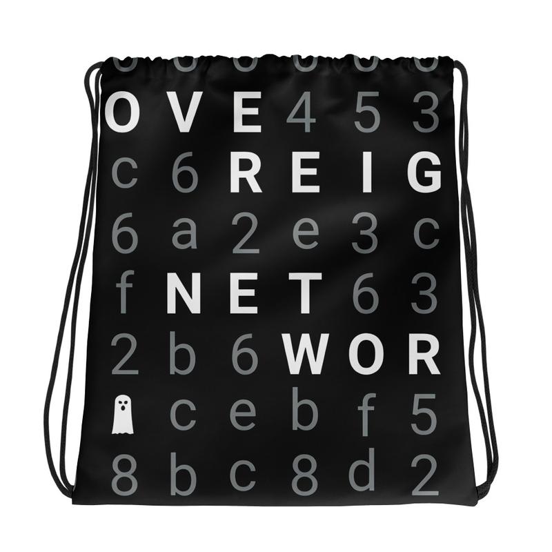 Sovereign Network Hash Drawstring bag (WHITE DESIGN)