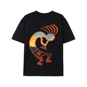 Southwest Dance Kokopelli Native American T-Shirt Classic Cotton Tee Casual Short-Sleeve Comfort Wear Fun Shirts Graphic Tees Men's T-Shirts