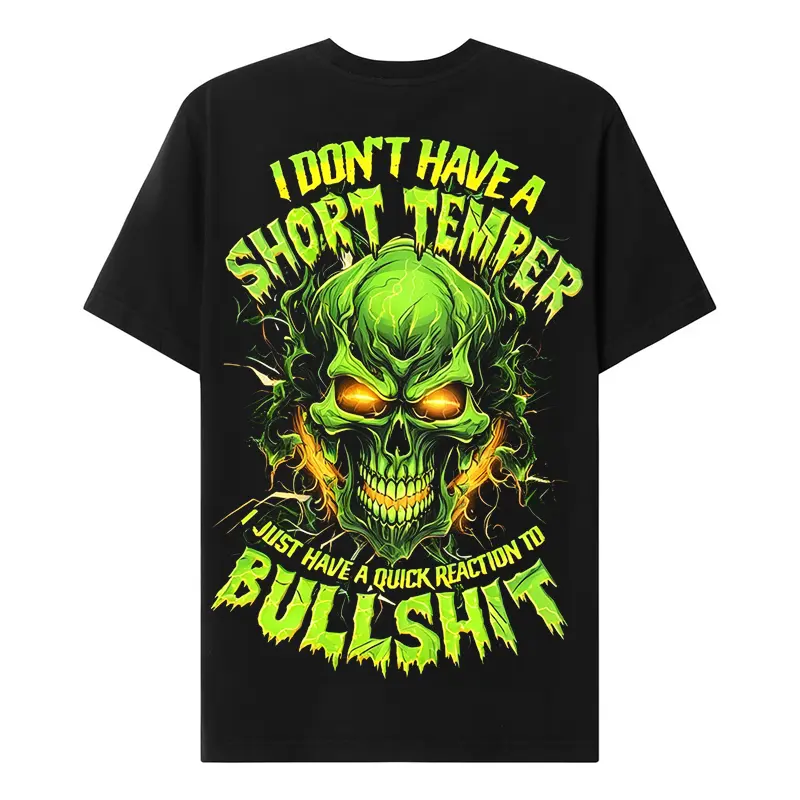 Chaosmoda Generation X I Don't Have A Short Temper Custom Year Skull T-shirt