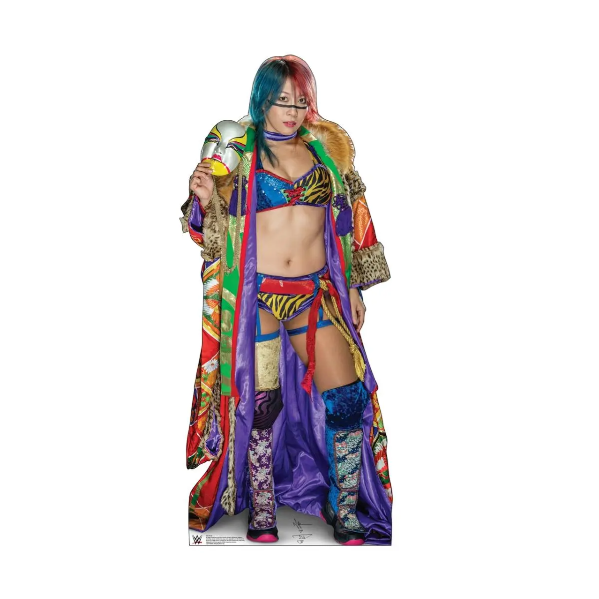 212 MAIN WWE Asuka Advanced Graphics Single-Sided Self-Standing Cardboard Cutout - Large 62"x27" WWE Print Home Decor, Gift for Wrestling Fans, Home Supplies Accessory for Decorating